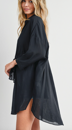 Tie-front Tunic Shirt