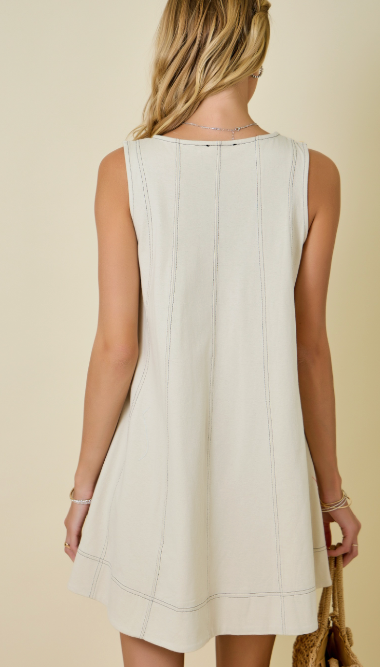 Sleeveless A-Line Dress