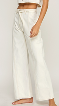 High-Waisted Bootcut Belted Jeans