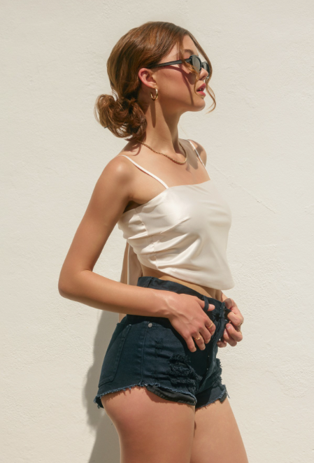 Satin Tie Back Cami Top
