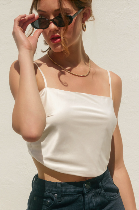 Satin Tie Back Cami Top
