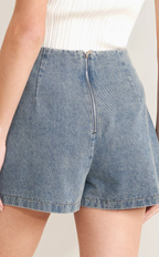Washed Denim Skort