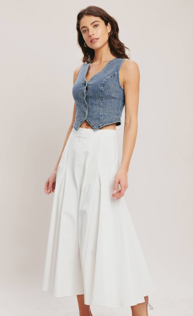 Washed Denim Vest